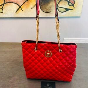 Versace La Medusa leather handbag